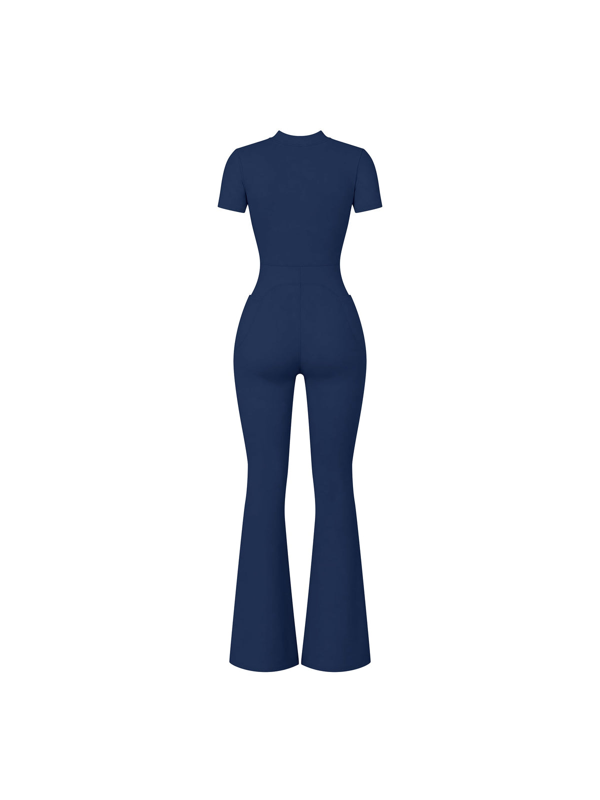 FORME IV - Women’s Tight Flared Leg Quarter-Zip Jumpsuit