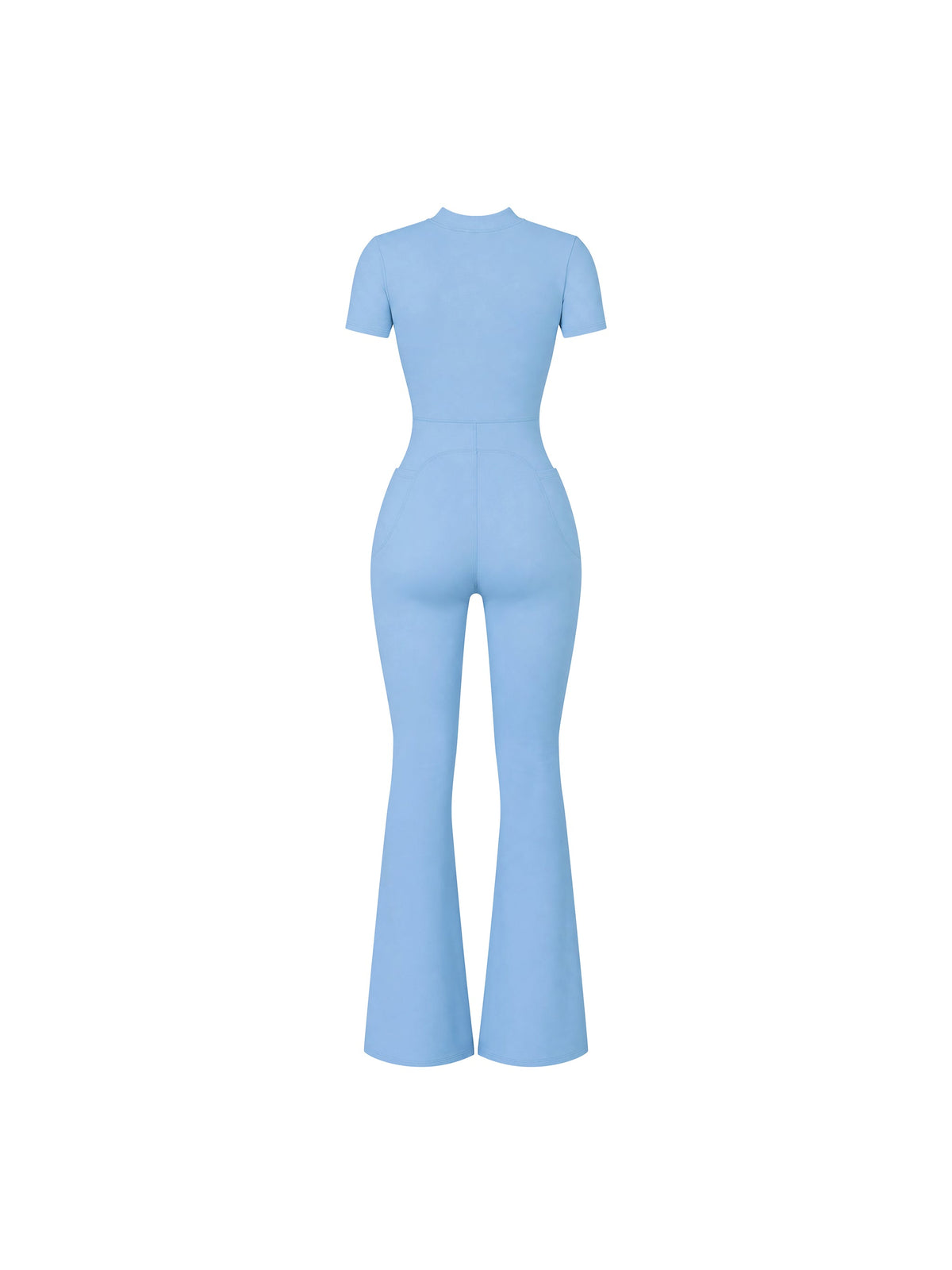 FORME IV - Women’s Tight Flared Leg Quarter-Zip Jumpsuit
