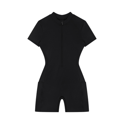 FORME IV - Women's Quarter-Zip Short Sleeve Romper