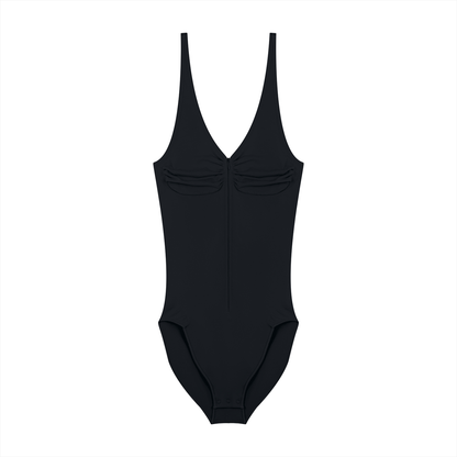 FORME IV - Women’s Full-Zip Ruched Bodysuit