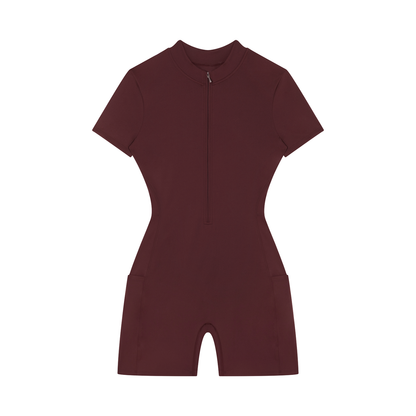 FORME IV - Women's Quarter-Zip Short Sleeve Romper