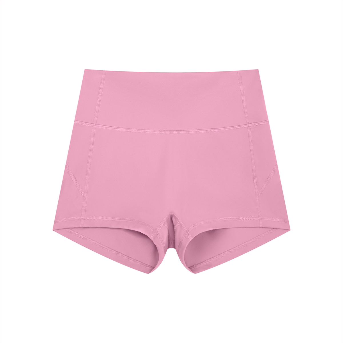 FORME IV high-waist yoga shorts in Pink, front flat lay