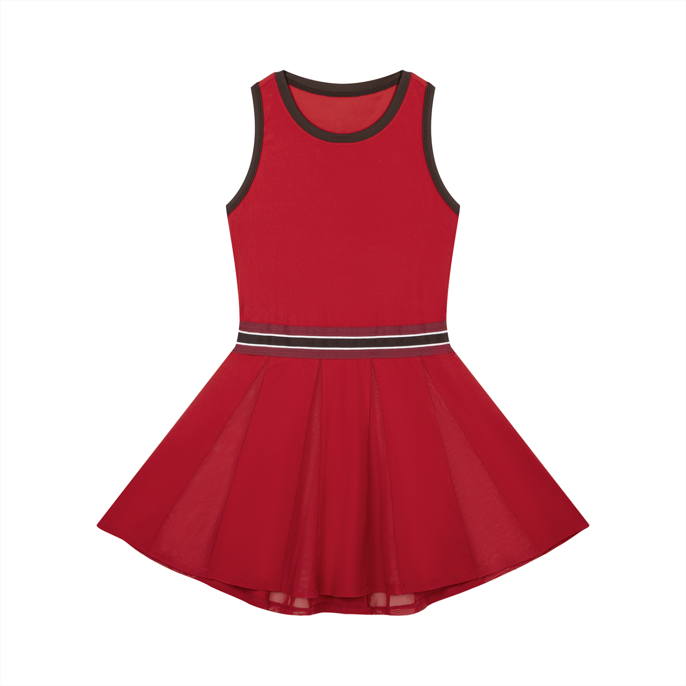 FORME IV - Women's Color Block A-Line Sleeveless Tennis Dress