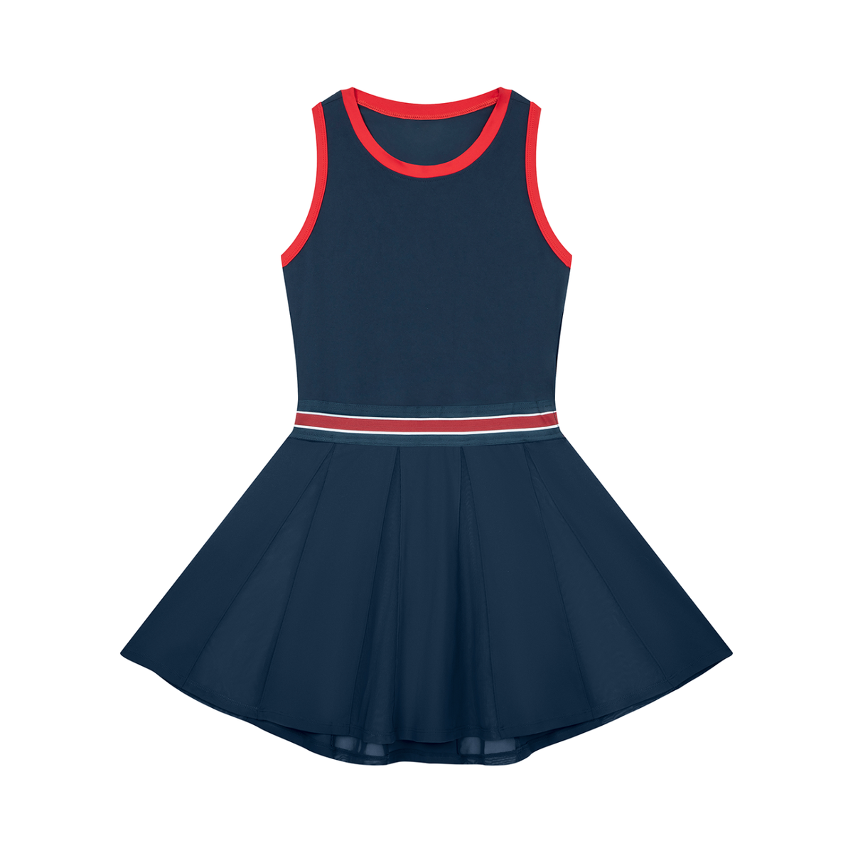 FORME IV - Women's Color Block A-Line Sleeveless Tennis Dress