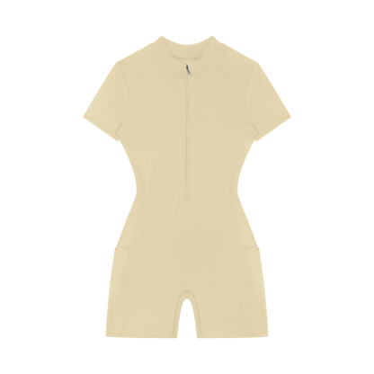 FORME IV - Women's Quarter-Zip Short Sleeve Romper