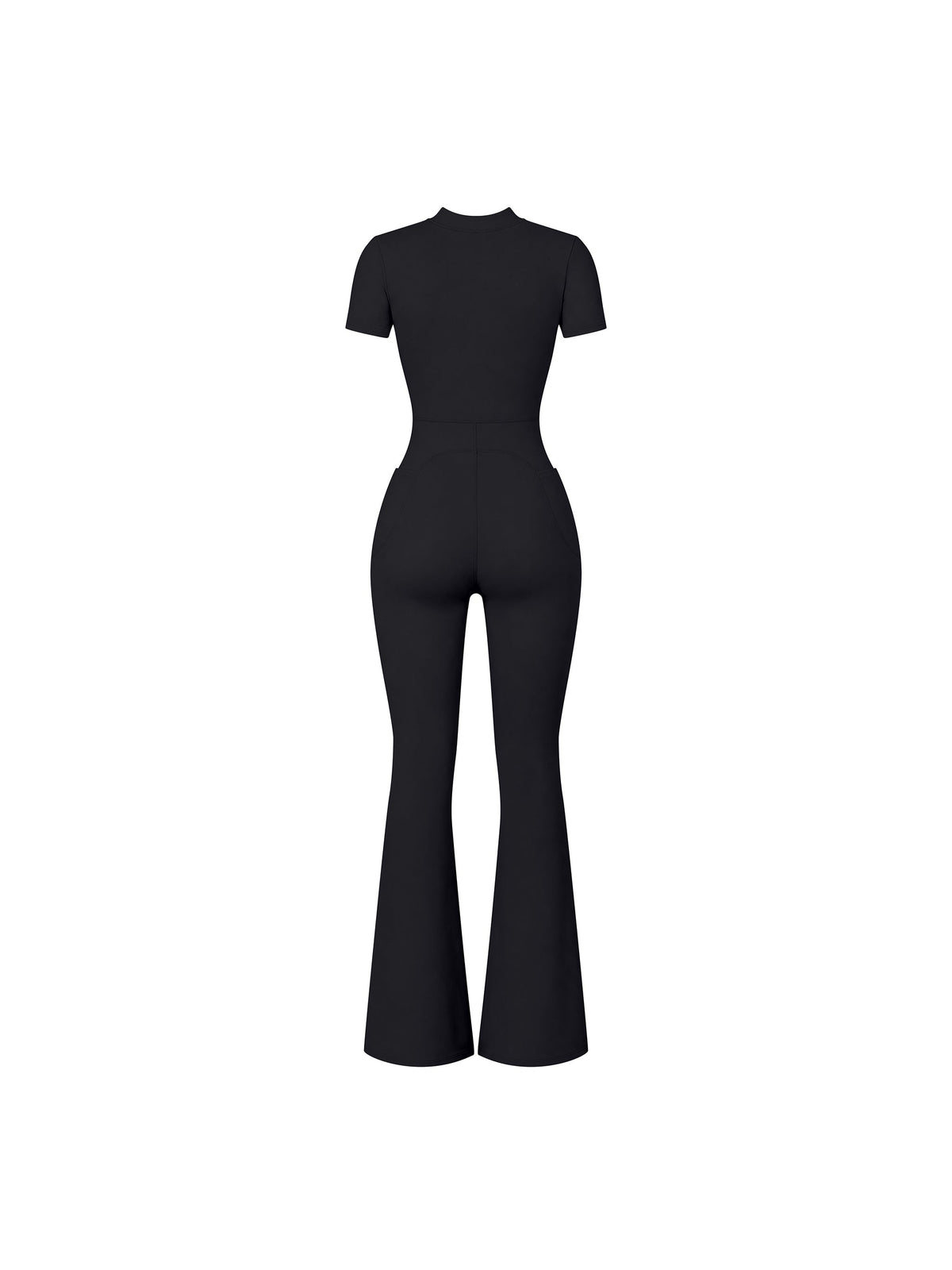 FORME IV - Women’s Tight Flared Leg Quarter-Zip Jumpsuit