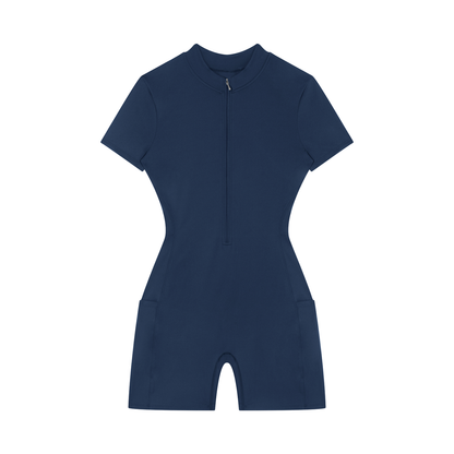 FORME IV - Women's Quarter-Zip Short Sleeve Romper