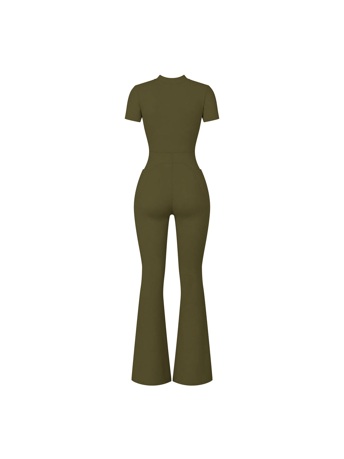 FORME IV - Women’s Tight Flared Leg Quarter-Zip Jumpsuit