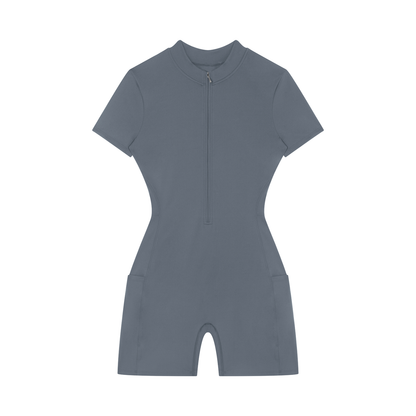 FORME IV - Women's Quarter-Zip Short Sleeve Romper